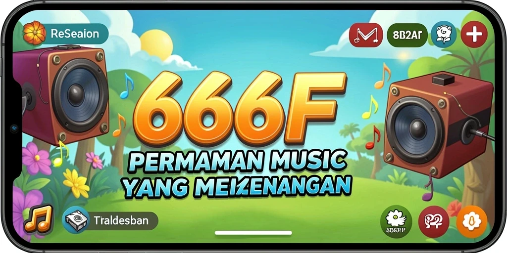 Screenshot gameplay 666F menampilkan keseruan bermain musik.