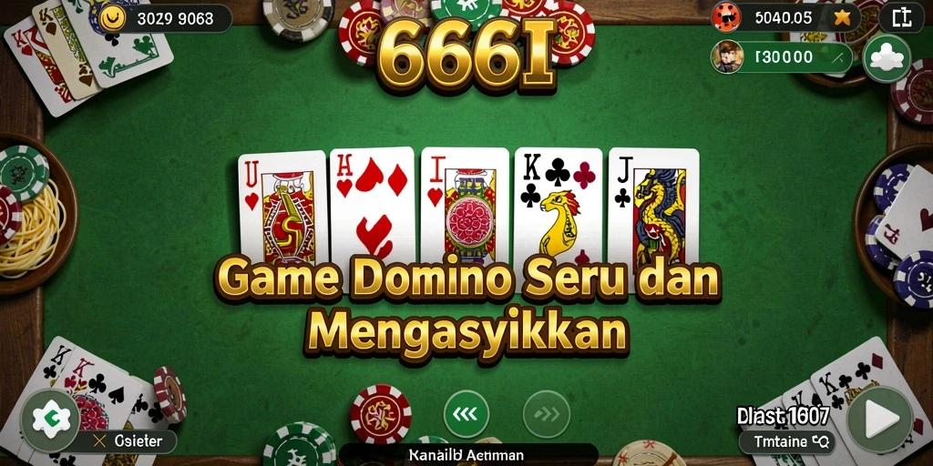 Tampilan gameplay Domino yang menarik dan seru di 666I.