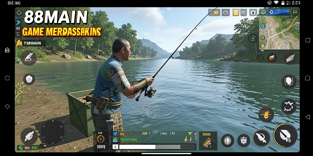 Screenshot 88MAIN menunjukkan aksi memancing yang seru dan grafik memukau.