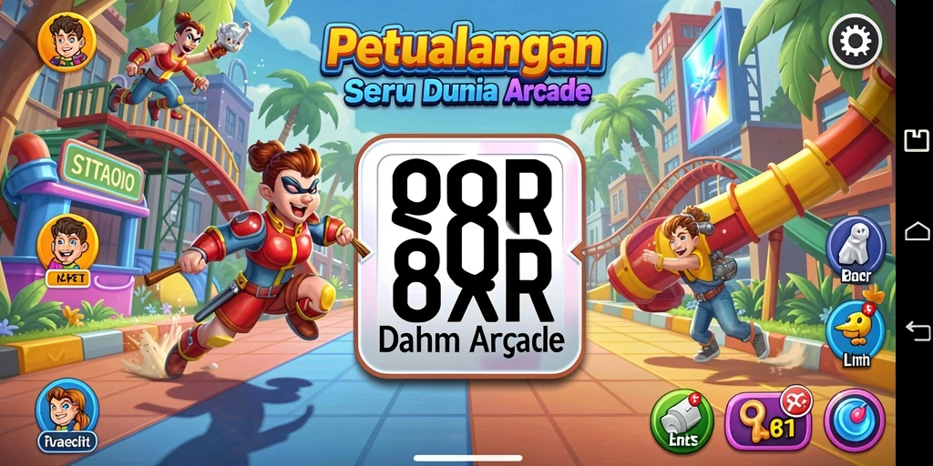 Tampilan gameplay seru dari 8QR dengan aksi cepat dan tantangan menarik.