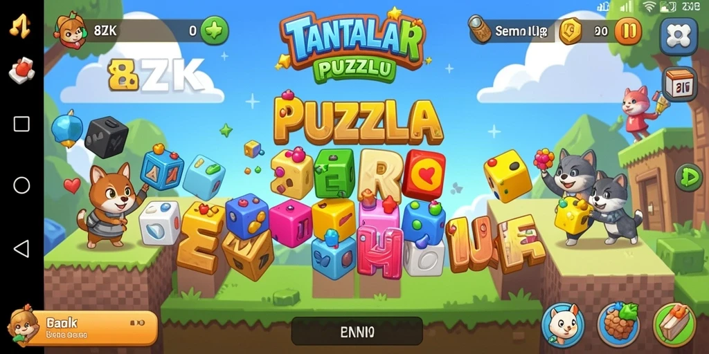 Screenshot gameplay 8ZK menampilkan tantangan Puzzle yang menarik.