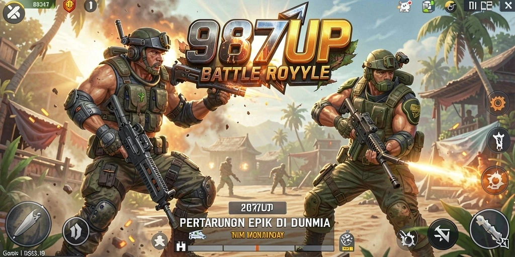 Tampilan gameplay mendebarkan di 987UP, pertarungan seru dan strategi yang menentukan.
