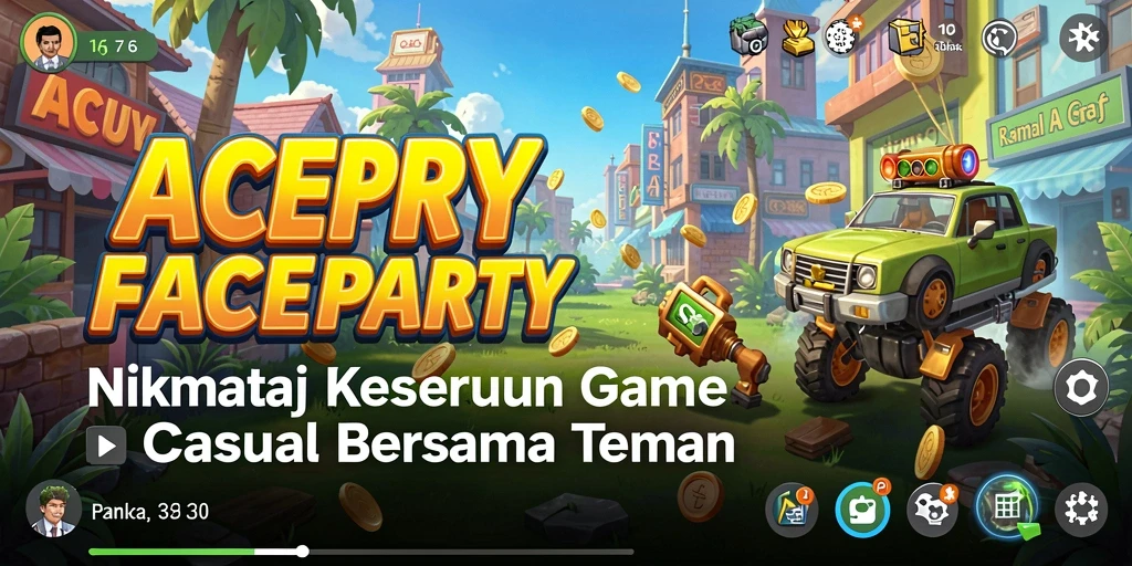 Screenshot menunjukkan gameplay ACEPARTY yang seru dan interaktif.