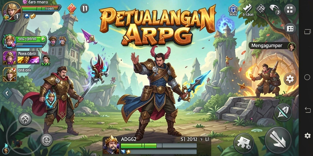 Screenshot gameplay menampilkan aksi seru dalam ADG62.