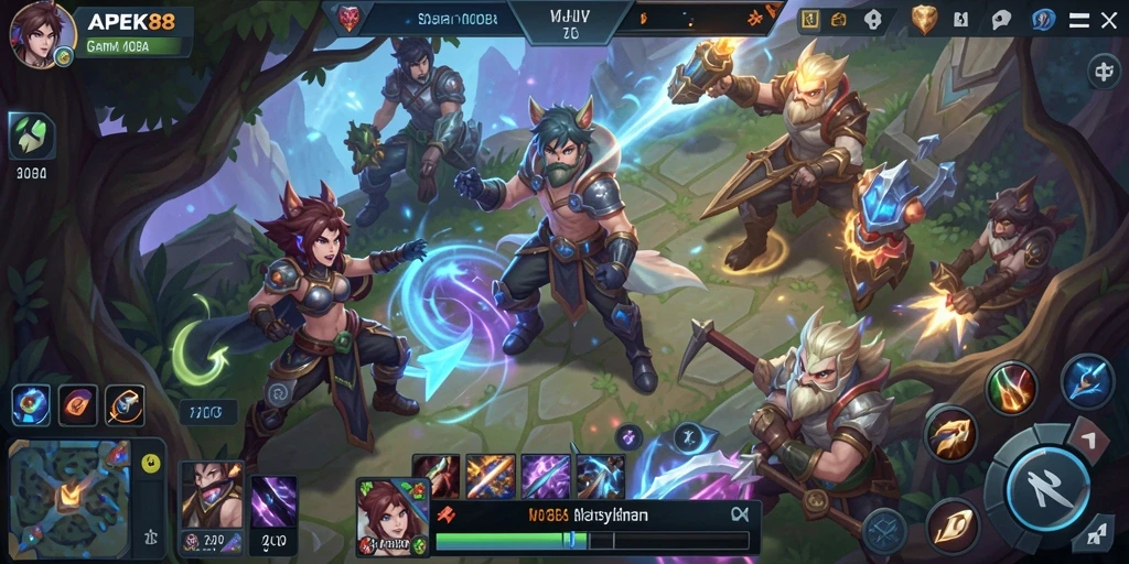 Tampilan gameplay seru dan mendebarkan di APEK88.