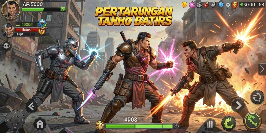 Screenshot menampilkan aksi mendebarkan dalam game API5000.