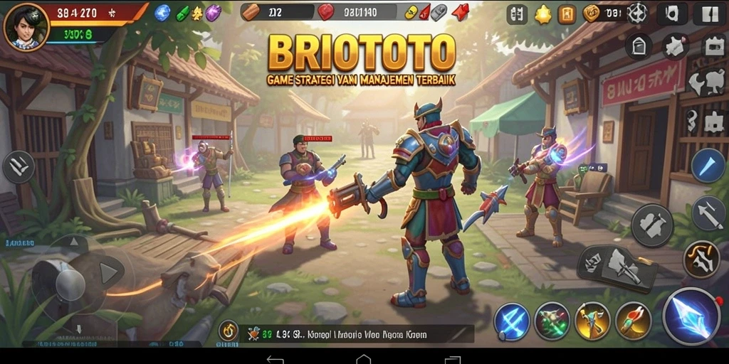 Tampilan menegangkan dari gameplay BRIOTOTO yang penuh strategi.