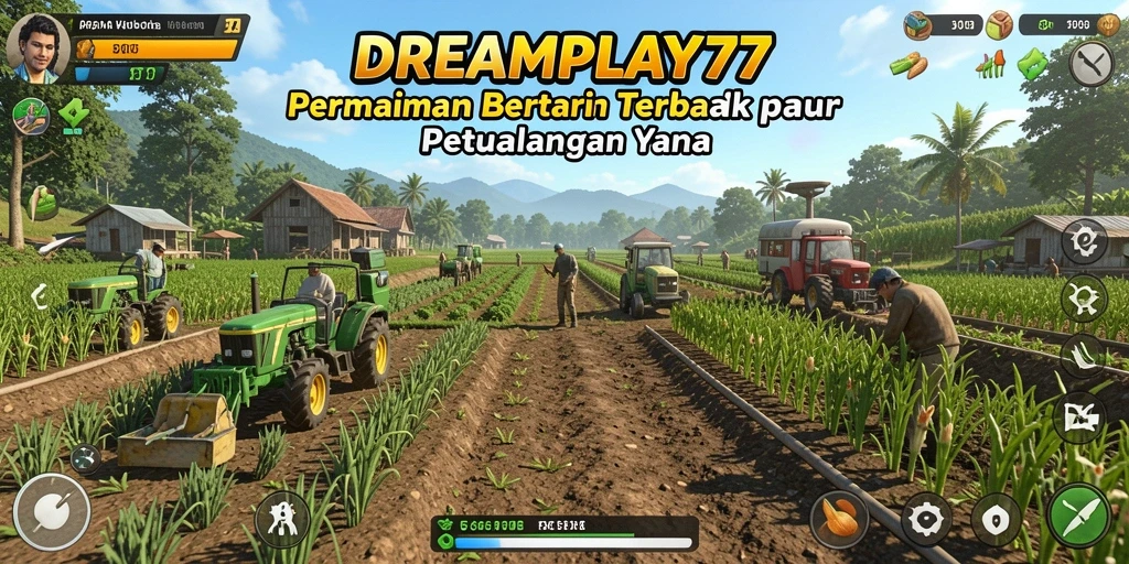 Gameplay seru bertani dan mengelola kebun.