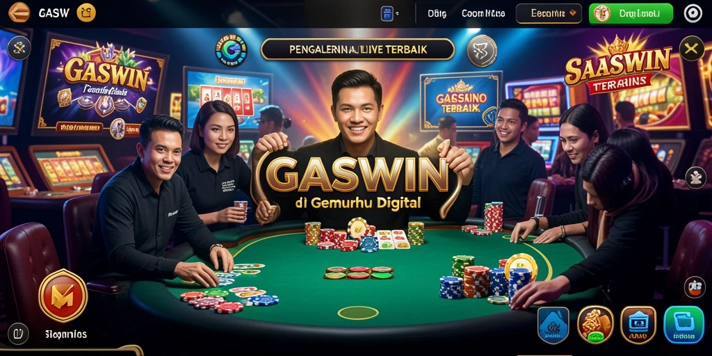 Gameplay GASWIN yang mengasyikkan dalam Live Casino penuh aksi.