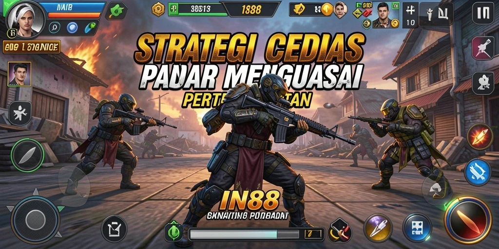 Screenshot IN88 menampilkan pertempuran strategi yang epik.