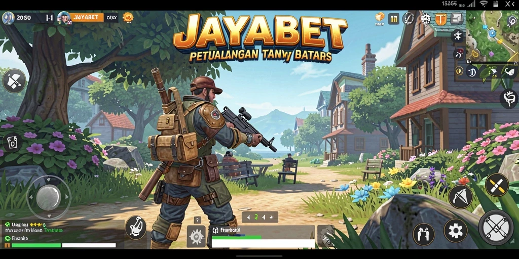 Tampilan gameplay JAYABET di dunia terbuka yang luas dan mengasyikkan.