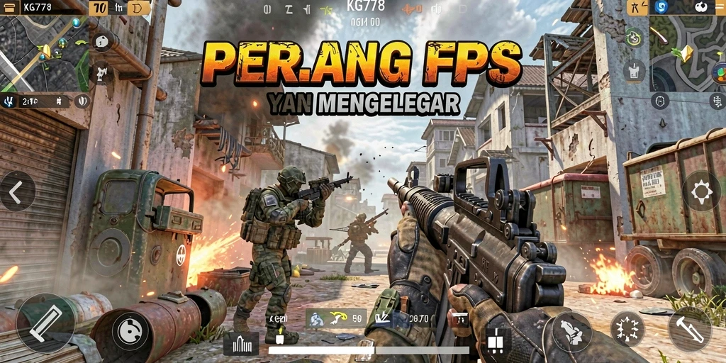 Tampilan seru dan dinamis dalam pertempuran FPS KG778.