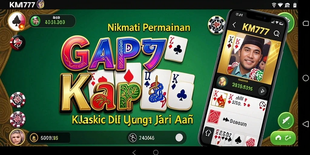 Tampilan gameplay menarik dari KM777 saat bermain Gaple.