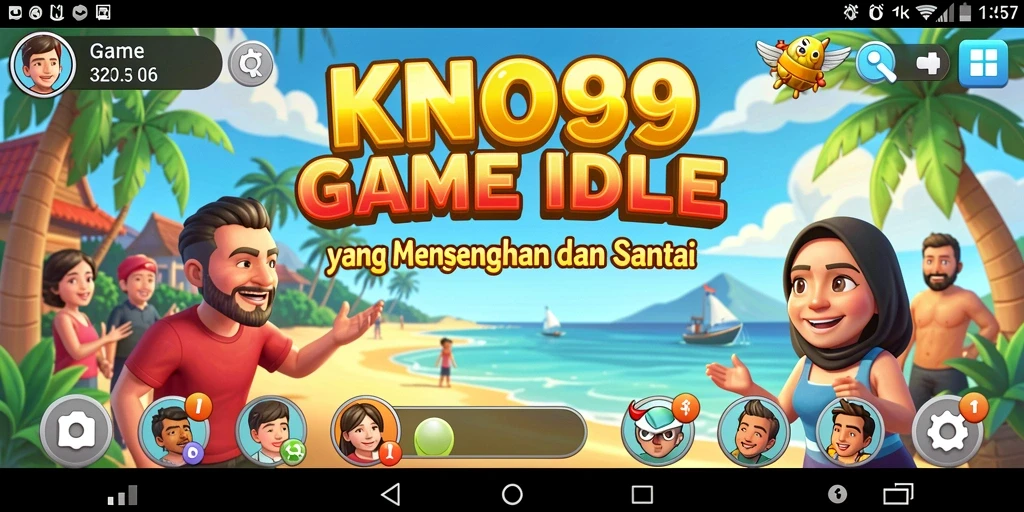 Tangkapan layar KNO89 menampilkan karakter dalam gameplay Idle yang dinamis.