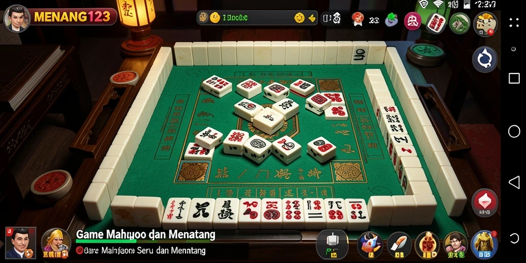 Tampilan Gameplay Mahjong di MENANG123 yang menarik.