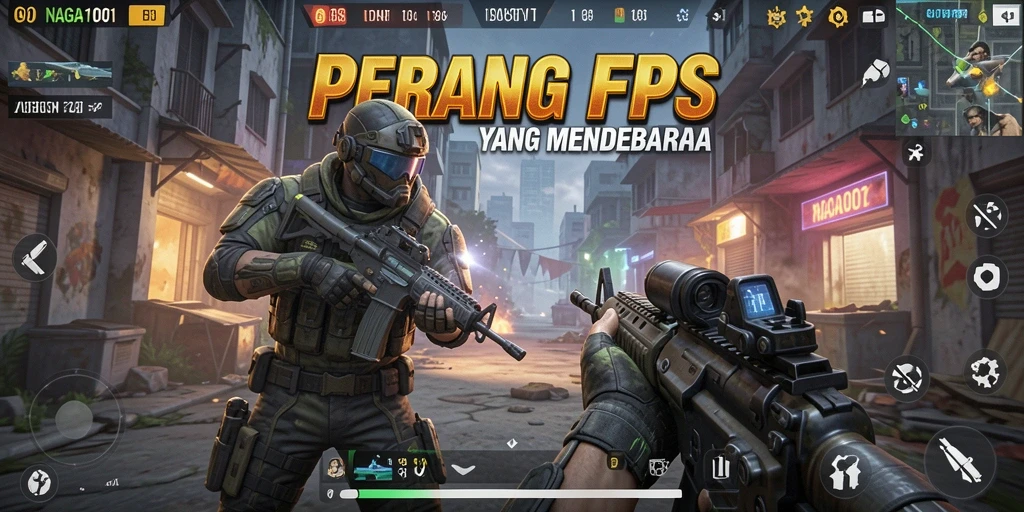Gameplay seru NAGA1001 dalam aksi FPS.