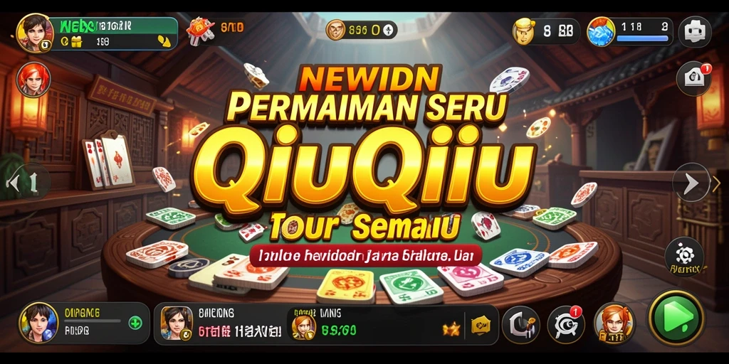 Tampilan gameplay seru dalam permainan QiuQiu NEWIDN.