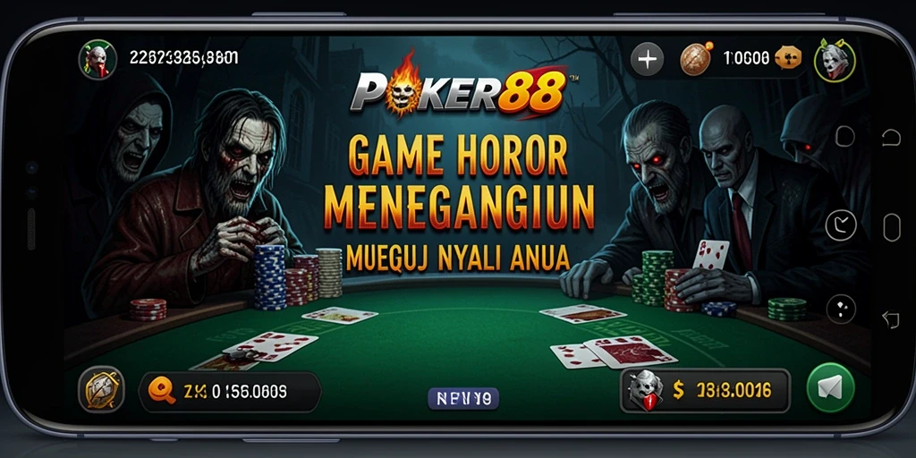 Screenshot utama POKER88 menunjukkan gameplay seram yang menegangkan.