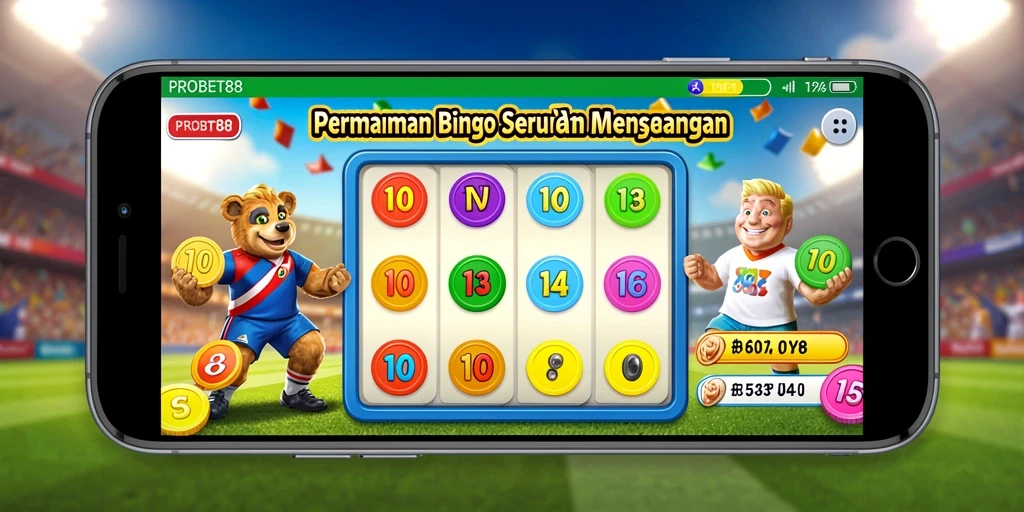 Screenshot PROBET88 menampilkan gameplay Bingo yang seru dan interaktif.