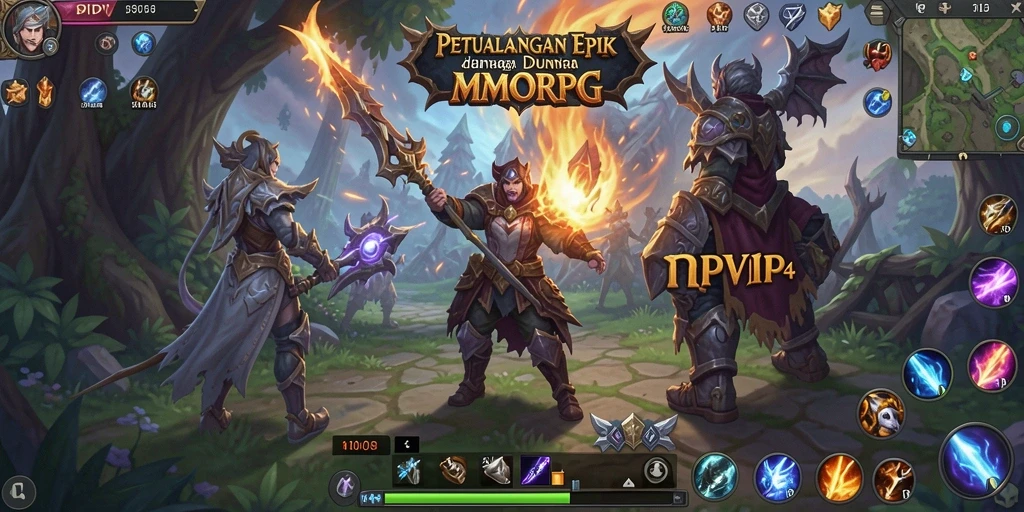 Tangkapan layar gameplay RPVIP4 dengan aksi seru dalam dunia MMORPG.