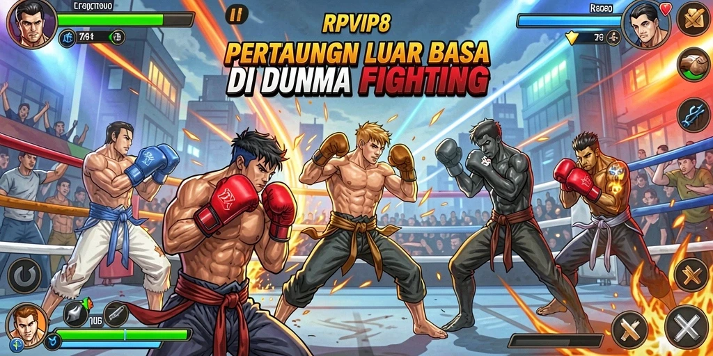 Screenshot RPVIP8 menampilkan aksi bertarung yang mendebarkan dan karakter yang dinamis.