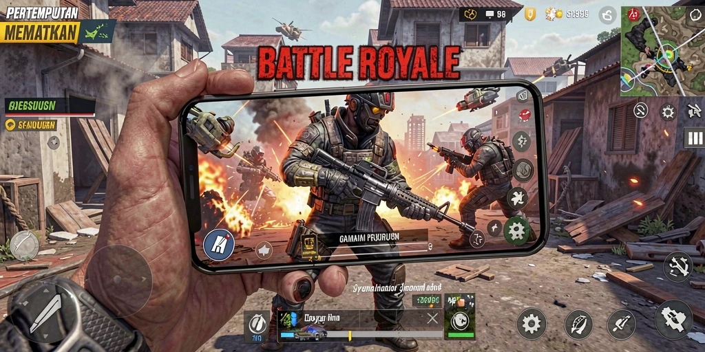 Gameplay seru dari SR996 dalam pertempuran Battle Royale.