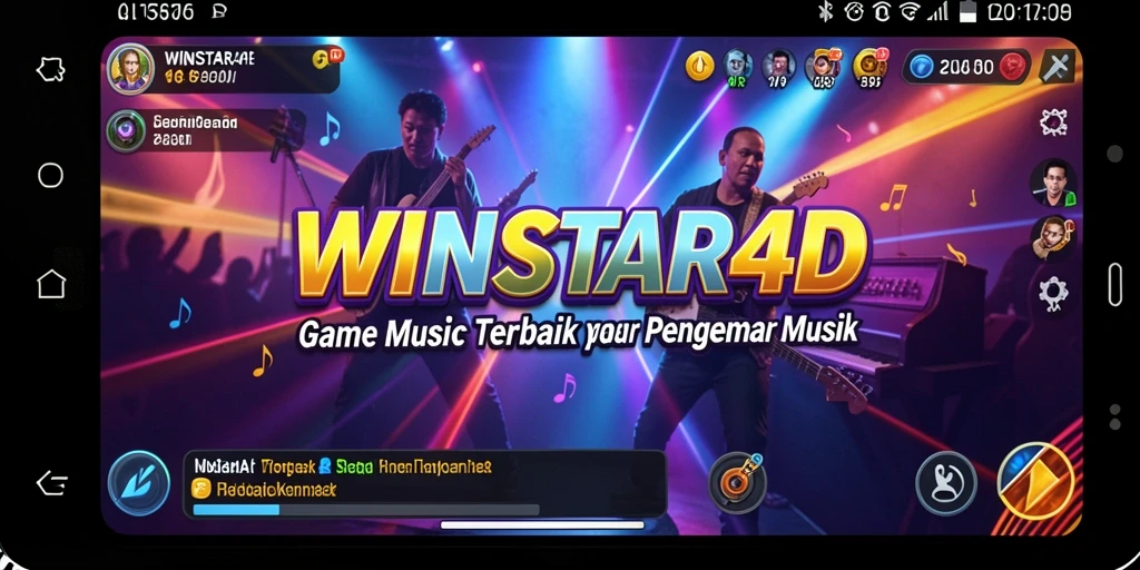 Screenshot gameplay WINSTAR4D yang memperlihatkan keseruan permainan musik.