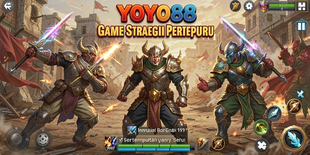 Tampilan gameplay seru dari pertempuran strategis YOYO88.